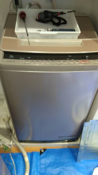日立　洗濯機　分解クリーニング